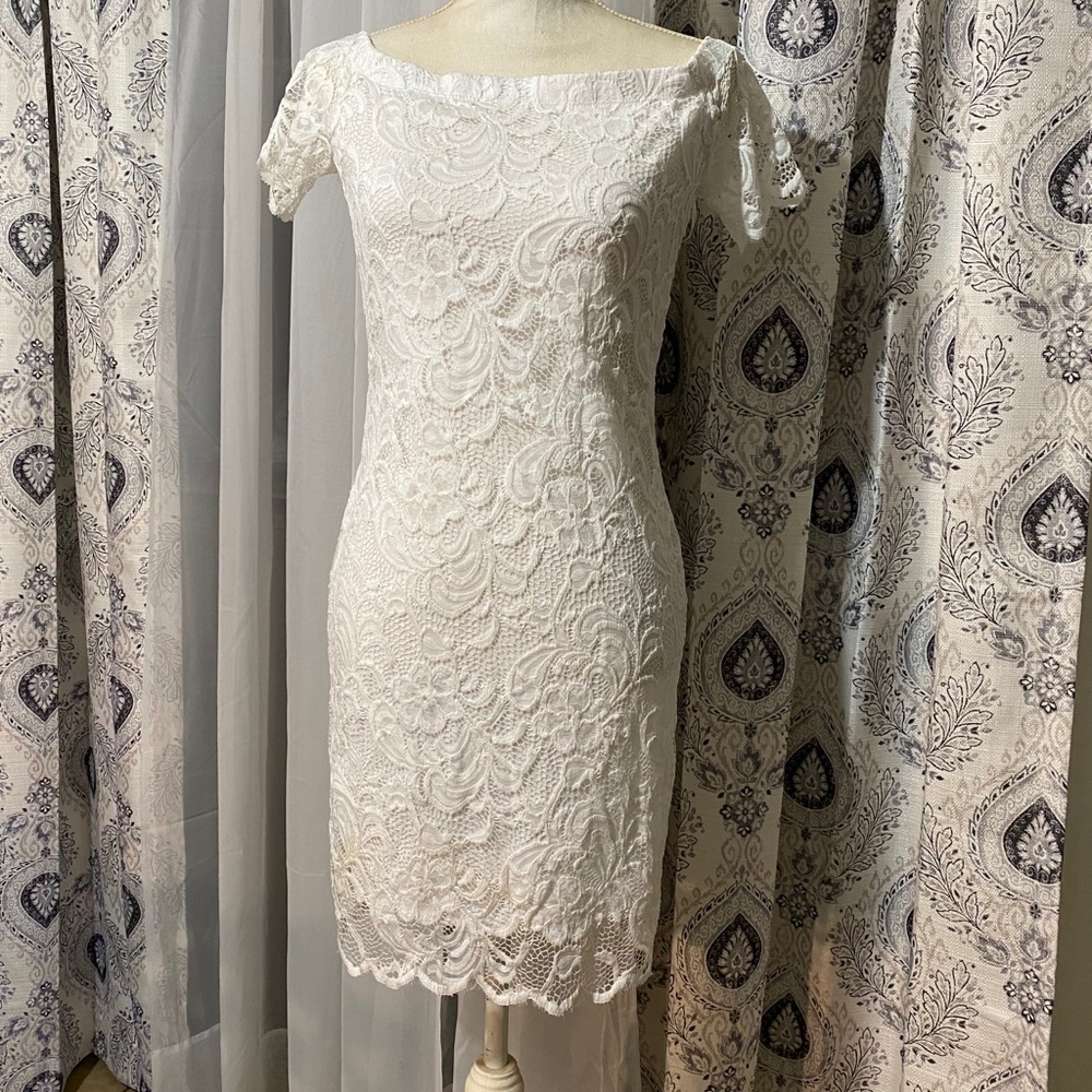 Ambiance White Lace Dress